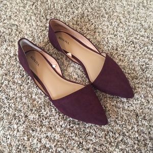 Target Pointed Toe Maroon Flats